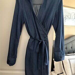 Denim Blue Wrap Dress